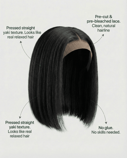 Liora & Koa Glueless Bob Wig™ - Brightwell Living